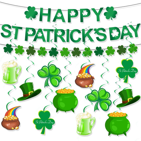 Irish Party Decorations St Patrick's Day Banner Pendant